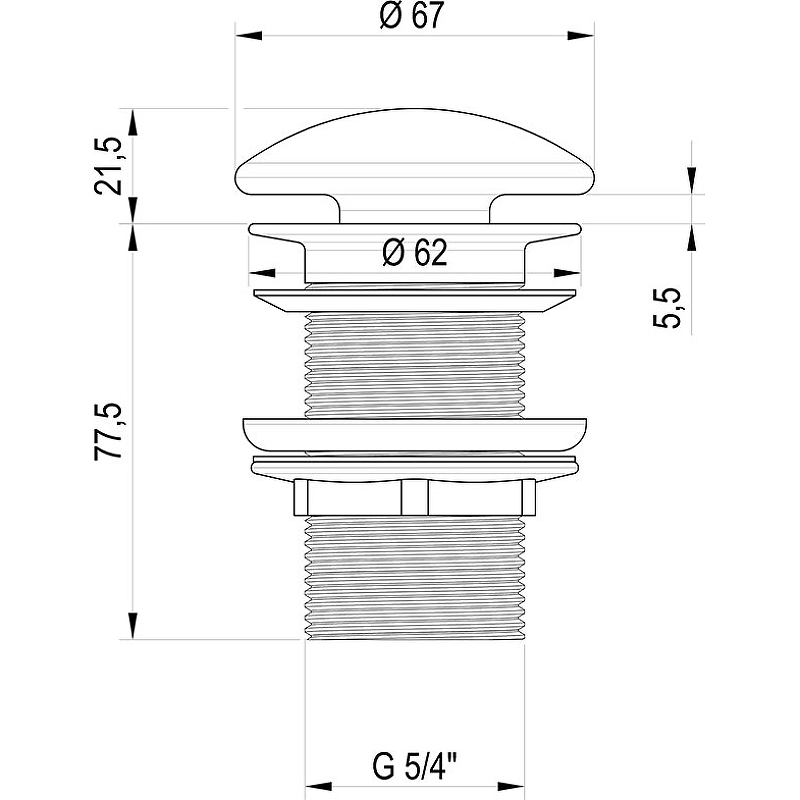 Ravak Слив для раковины с керамической крышкой, цвет: белый X01695