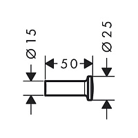 Axor Universal Circular Крючок одинарный подвесной, латунь, цвет: матовый черный 42811670