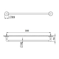 Cisal Vita Полотенцедержатель 30 см, цвет: Chrome VI09010021