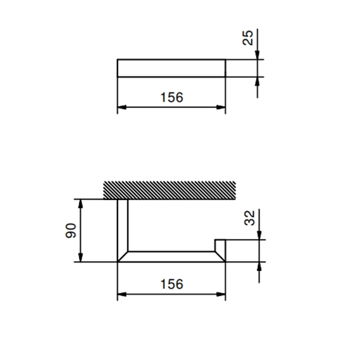 Fantini Linea Держатель туалетной бумаги, цвет: черный матовый 92 13 7745