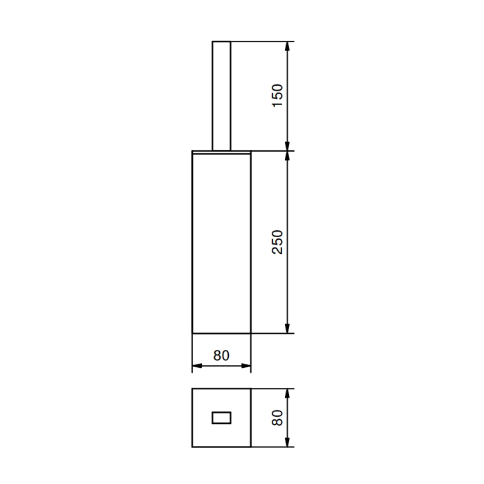 Fantini Linea Ершик напольный, цвет: хром 92 02 7746