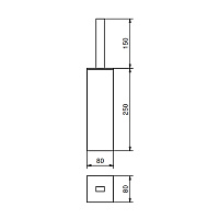 Fantini Linea Ершик напольный, цвет: хром 92 02 7746