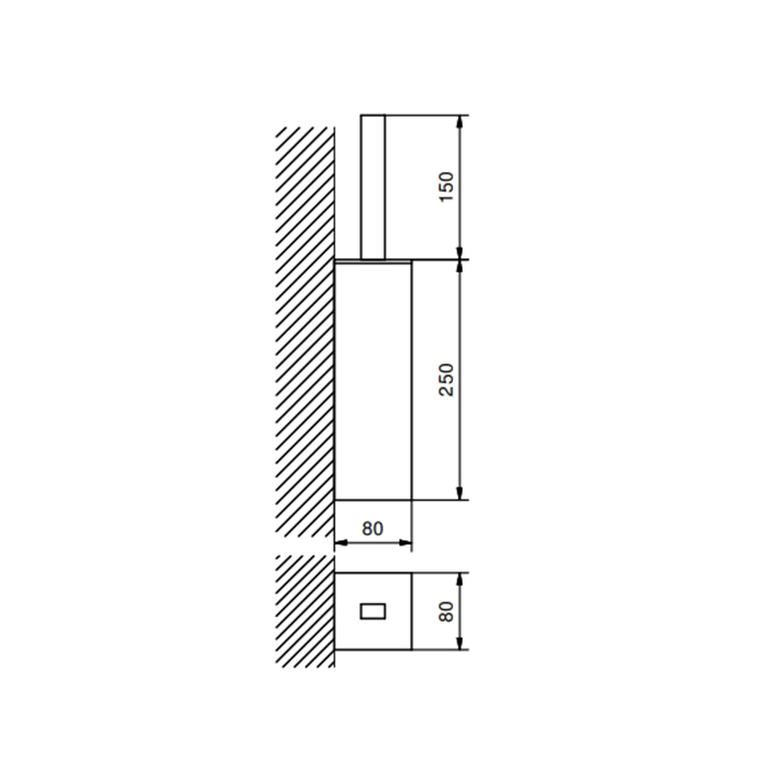 Fantini Linea Ершик подвесной, цвет: черный матовый 92 13 7747