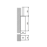 Fantini Linea Ершик подвесной, цвет: черный матовый 92 13 7747