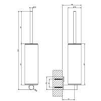 Gessi 316 Accessories Ершик настенный, цвет: Black XL 54720#299