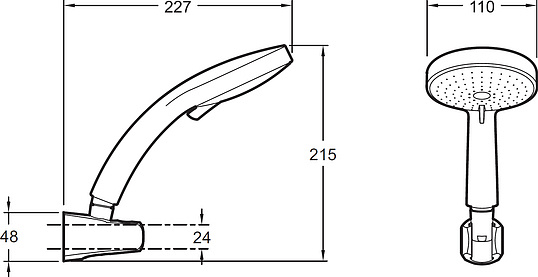 Душевой гарнитур Jacob Delafon Citrus E12917-CP