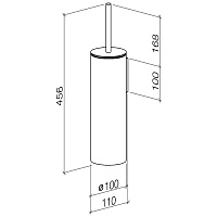 Dornbracht Meta Ершик для унитаза подвесной, с латунной колбой, цвет: платина 83910979-08