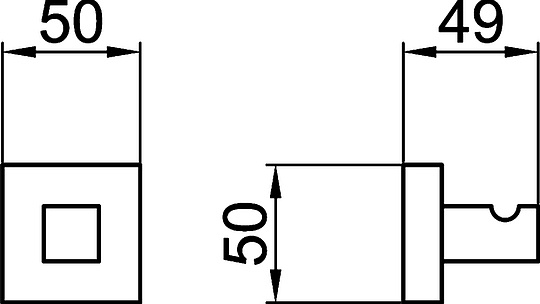 Webert Wolo Крючок 5х5хh15 см, цвет: хром WO500401015