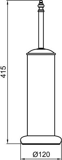 Webert Ottocento Ершик для унитаза напольный с латунной колбой, цвет: бронза AM501302065