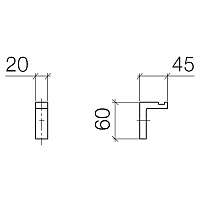 Dornbracht Symetrics Крючок, подвесной, цвет: Dark Platinum matt 83251980-99