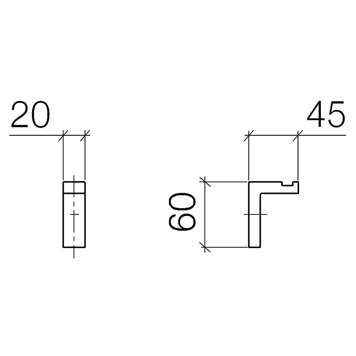 Dornbracht Symetrics Крючок, подвесной, цвет: платина матовая 83251980-06