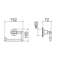 Dornbracht Tara Держатель для бумаги без крышки, хром 83500892-00
