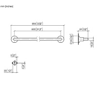 Dornbracht Tara Полотенцедержатель 80 см, подвесной, цвет: платина 83080892-08
