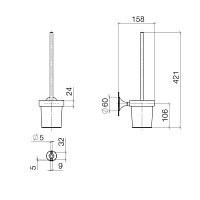 Dornbracht Vaia Ёршик для унитаза, цвет: хром 83900809-00