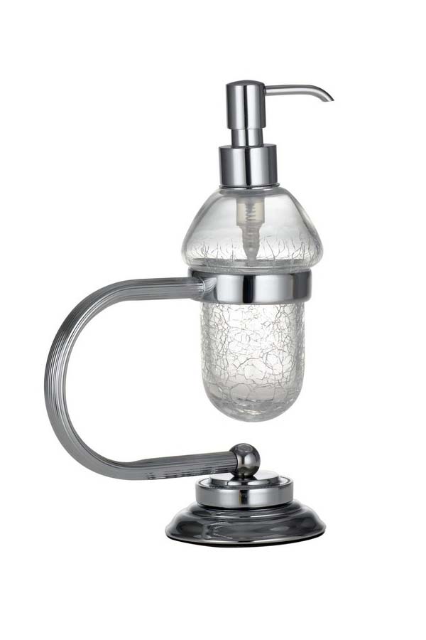 Boheme Murano Дозатор для жидкого мыла, настольный, стеклянная колба, цвет: chrome 10909-CR