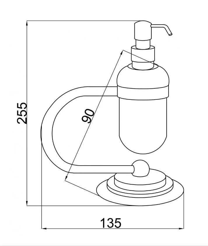 Boheme Murano Дозатор для жидкого мыла, настольный, стеклянная колба, цвет: bronze 10909-BR