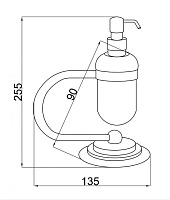 Boheme Murano Дозатор для жидкого мыла, настольный, стеклянная колба, цвет: bronze 10909-BR