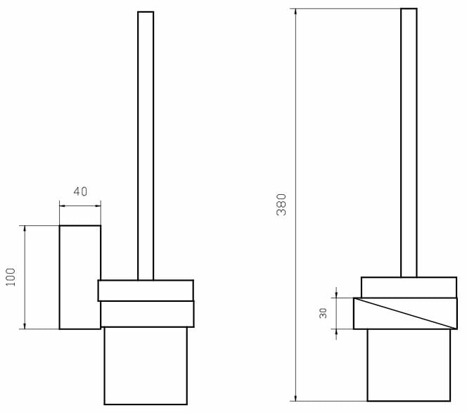 Boheme New Venturo Ершик для унитаза подвесной с керамической колбой, цвет: chrome 10319-CR