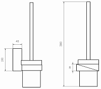 Boheme New Venturo Ершик для унитаза подвесной с керамической колбой, цвет: chrome 10319-CR