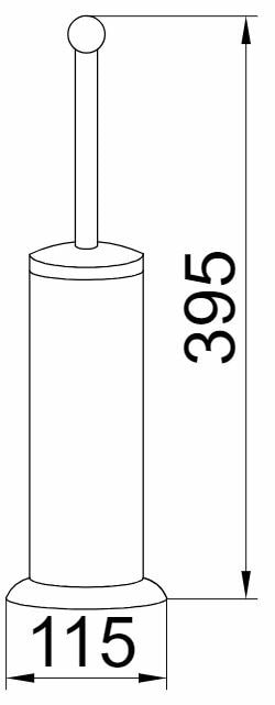 Boheme Brillante Ершик для унитаза напольный со стеклянной колбой, цвет: chrome 10452