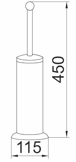Boheme Medici Ершик для унитаза напольный с латунной колбой, цвет: bronze 10609