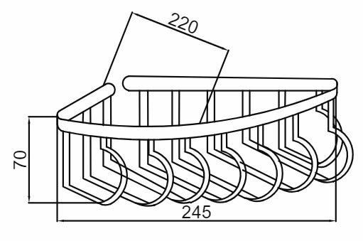 Boheme Medici Полка угловая 24,5 см, цвет: bronze 10621