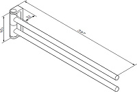 Am.Pm Inspire Полотенцедержатель двойной подвесной 39,7 см, цвет: хром A5032664
