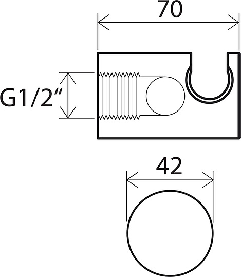 Шланговое подключение Ravak 706.00 держатель для душа X07P206