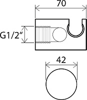 Шланговое подключение Ravak 706.00 держатель для душа X07P206