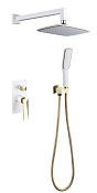Boheme Venturo Душевой комплект встраиваемый - смеситель, верхний, ручной душ, шланг, цвет: white 384-W