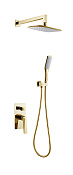 Boheme Venturo Душевой комплект встраиваемый - смеситель, верхний, ручной душ, шланг, цвет: gold 384