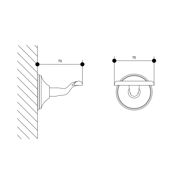 Bongio Fleur Blanc Крючок, хром 11001CR00