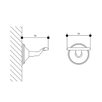 Bongio Fleur Blanc Крючок, хром 11001CR00