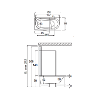Hafro Oasy Ванна 195x115 см, без панелей Professional W/A 2OAA1N8