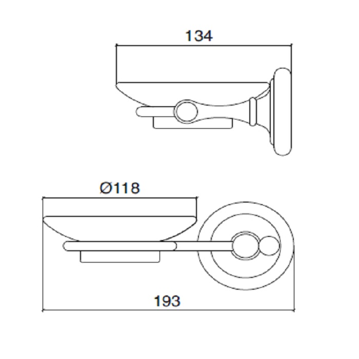 Sbordoni Calla Мыльница с керамической чашей, подвесная, цвет: бронза KA100MBR