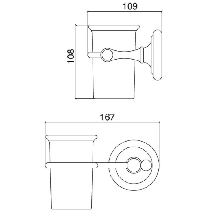 Sbordoni Calla Подвесной стакан с металл. держателем, цвет: бронза KA101MBR