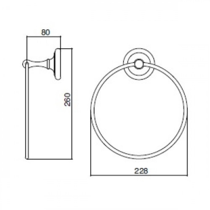 Sbordoni Calla Полотенцедержатель кольцо, цвет хром KA106MCR