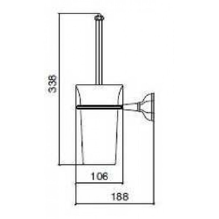 Sbordoni Deco Ершик подвесной, цвет хром DE111CR