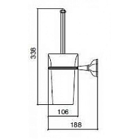 Sbordoni Deco Ершик подвесной, цвет хром DE111CR