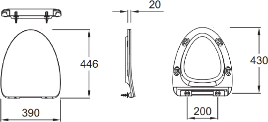 Крышка-сиденье Jacob Delafon Nouvelle Vague  с микролифтом E20069-00