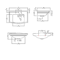 Devon&Devon Westminster Раковина полувстраиваемая 69,5х50 см, цвет белый IBLI3FWES