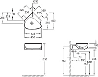 Рукомойник Jacob Delafon Nouvelle Vague EGL112 EGL112-00