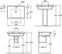 Раковина Jacob Delafon Odeon Up E4732 70 см E4732-00