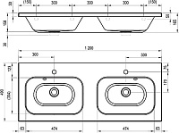 Раковина Ravak Chrome 120 двойная XJG01112000