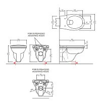 Devon&Devon Rose Унитаз подвесной 55х35,5 cм, цвет белый IBWCSRO
