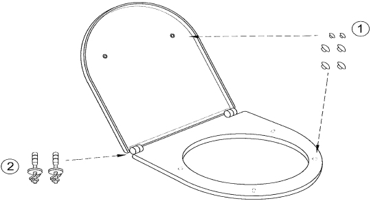 Крышка-сиденье Jacob Delafon Odeon Up 8409K с микролифтом, петли хром 8409K-00