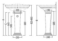 Devon&Devon Westminster Пъедестал для раковины, цвет белый IBCOLWE