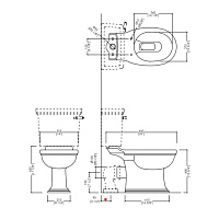 Devon&Devon Rose Бачок для унитаза моноблока цвет белый IBCMROSE