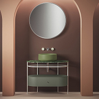 ArtCeram Cognac Раковина чаша d42x16h см, без перелива, покрытие Saniglaze, цвет: green salvia COL001 44 00