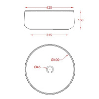 ArtCeram Cognac Раковина чаша d42x16h см, без перелива, покрытие Saniglaze, цвет: light terrazzo COL001 89 00